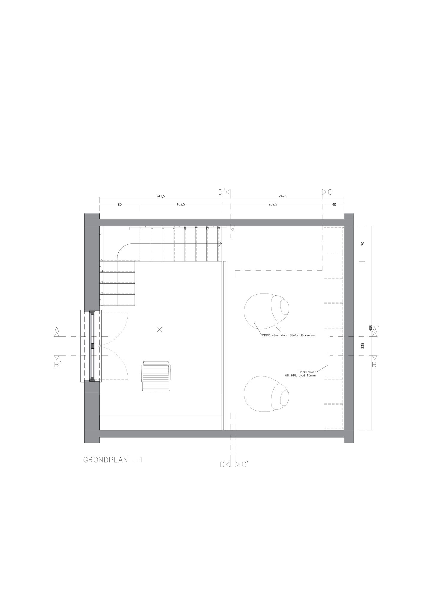 Grondplan verdieping