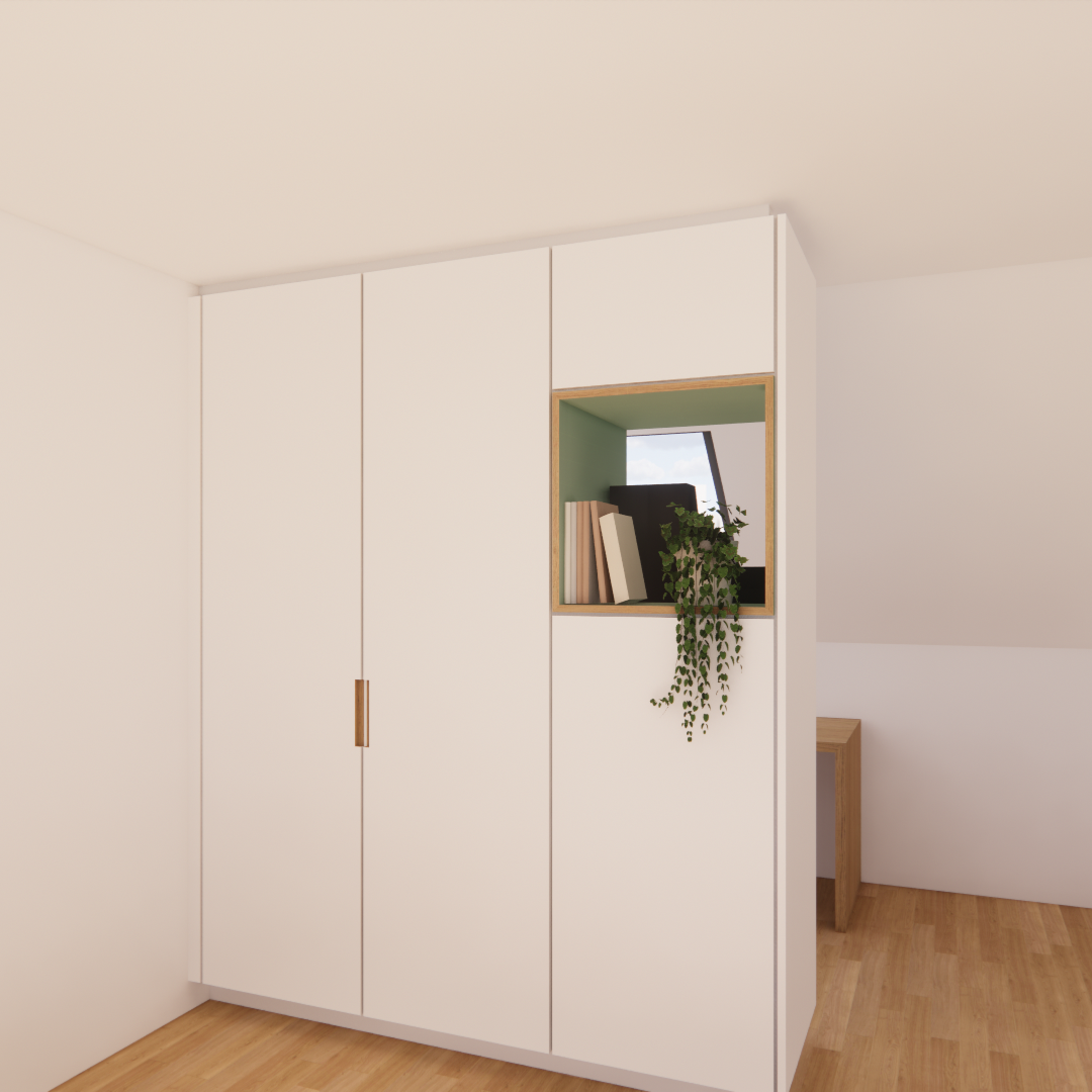 Stage — kastwand met nis