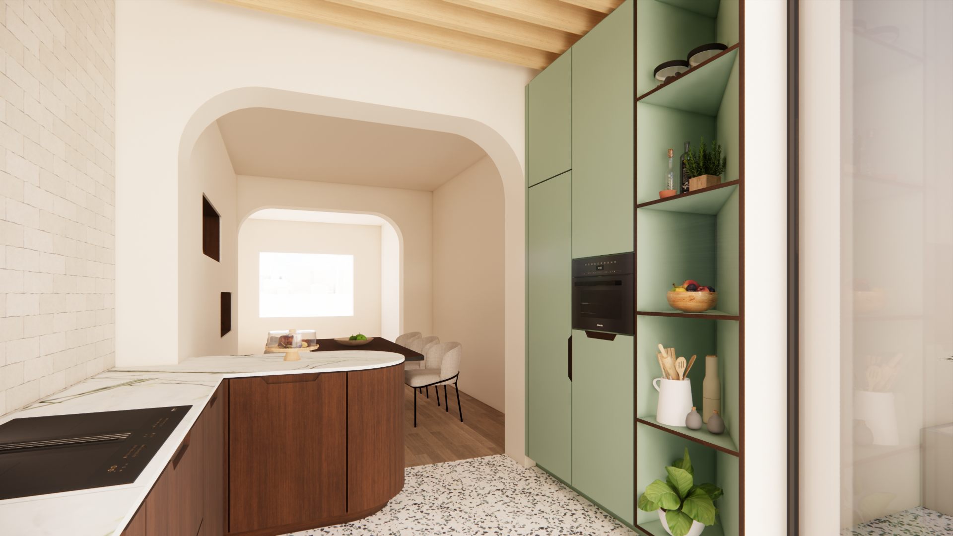 Stage — compacte leefruimte met keuken