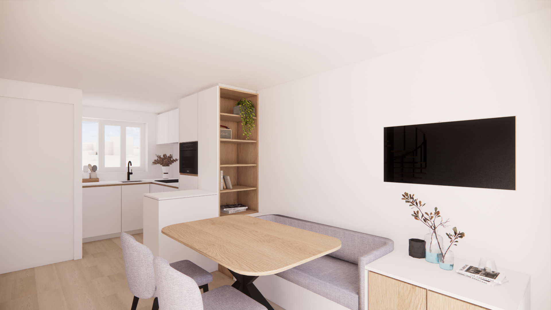 Stage — compacte kitchenette met zitbank
